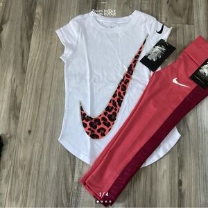 Nike girls s/s tee & leggings outfit size 4/4T(NWT) ~PRICE IS FIRM, NO OFFERS~